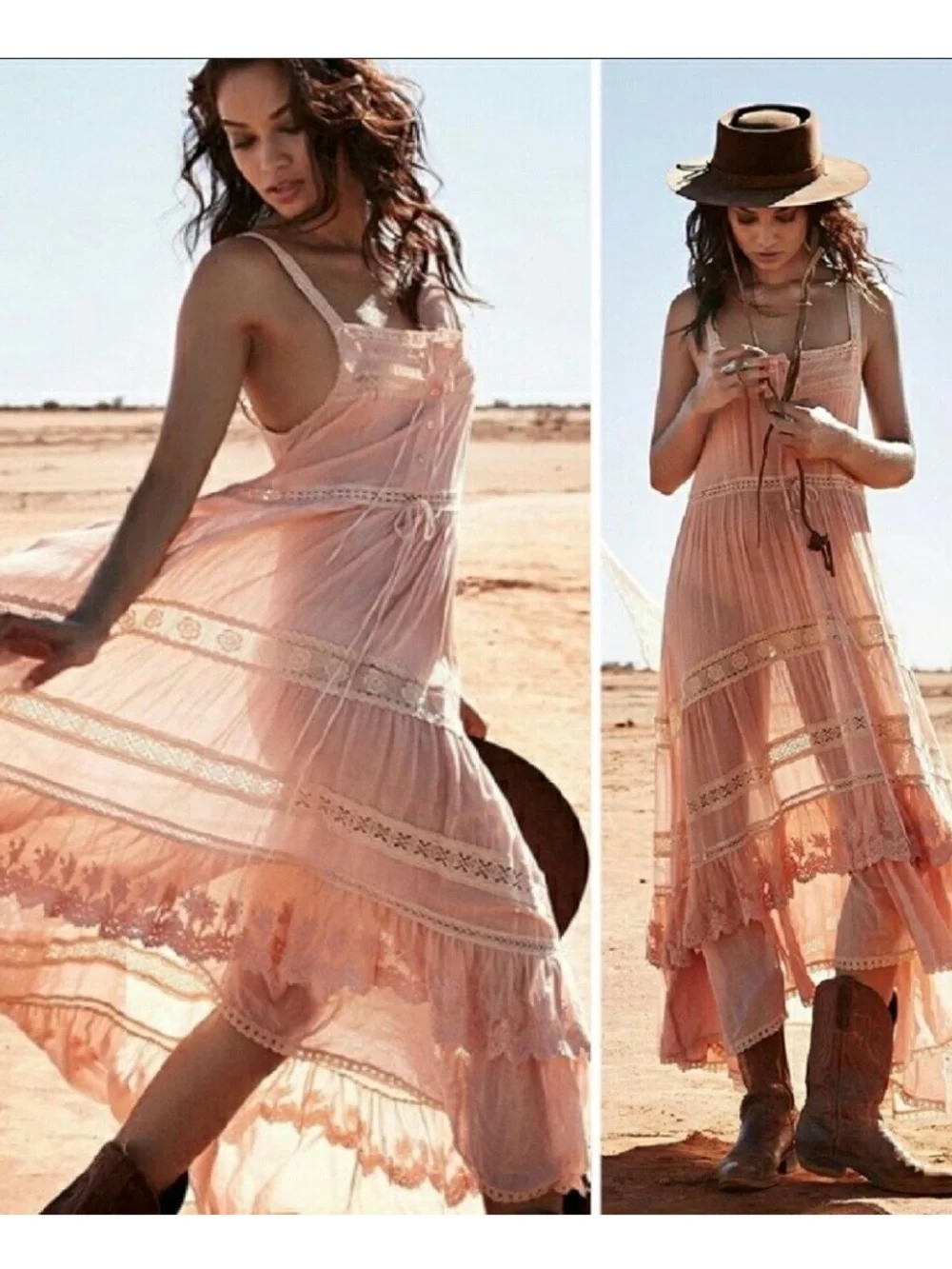 SPELL Rare Unicorn Prairie Gown in blush Spell and the Gypsy Dress - Picture 9 of 14